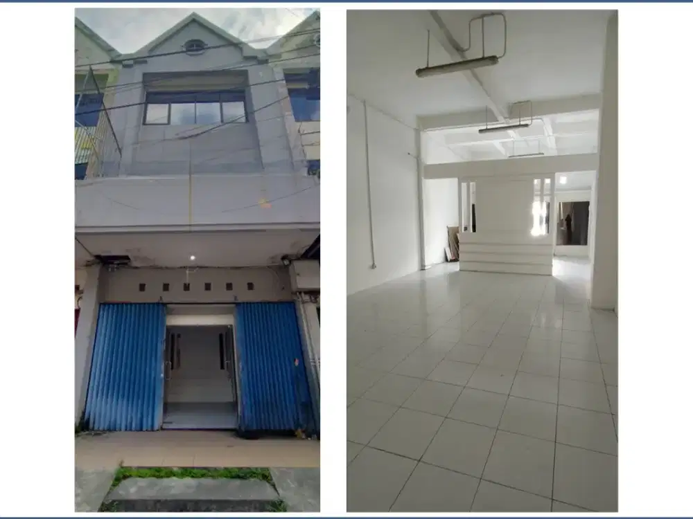 DISEWAKAN 2 RUKO TEMBUS BELAKANG 3 LANTAI DI KOMP.RUKO BP BALIKPAPAN PERMAI – GW/SG