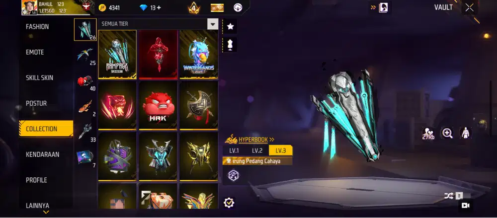 AKUN FF LOG BIND SG 4 RASA MAX 1