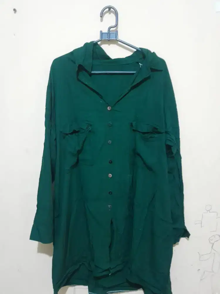 Kemeja Flanel Kotak-kotak Hijau Tua - Klasik & Serbaguna