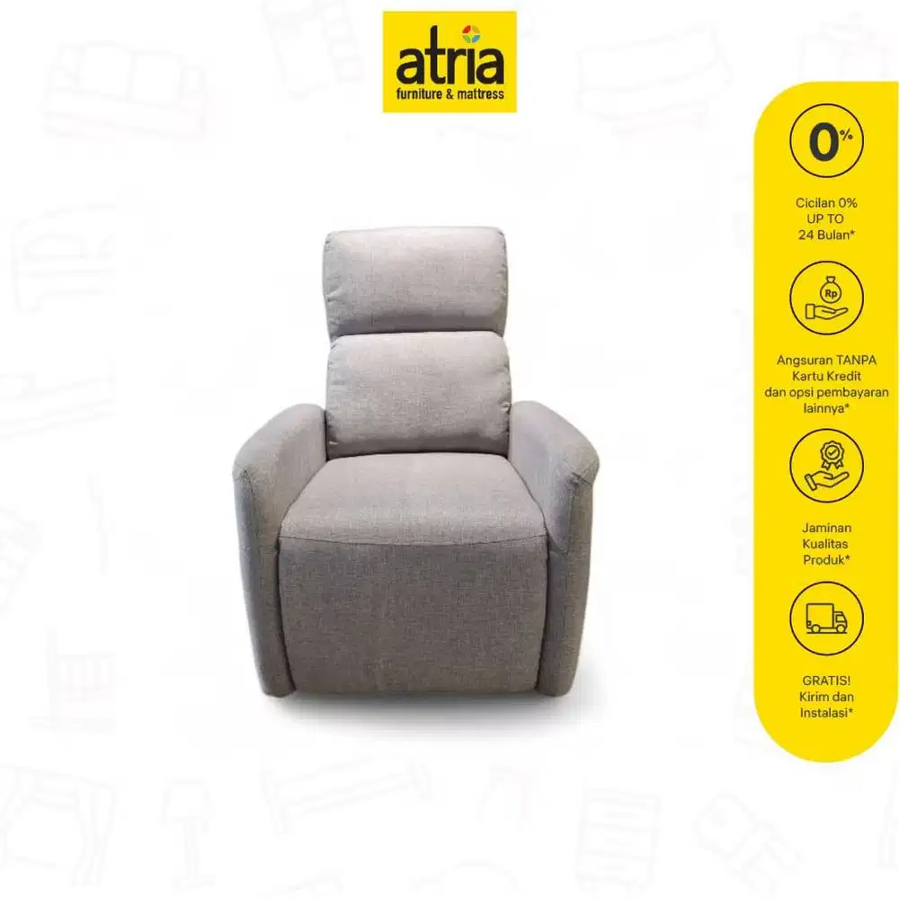 SOFA 1S // KIKO RECLINER FABRIC GREY