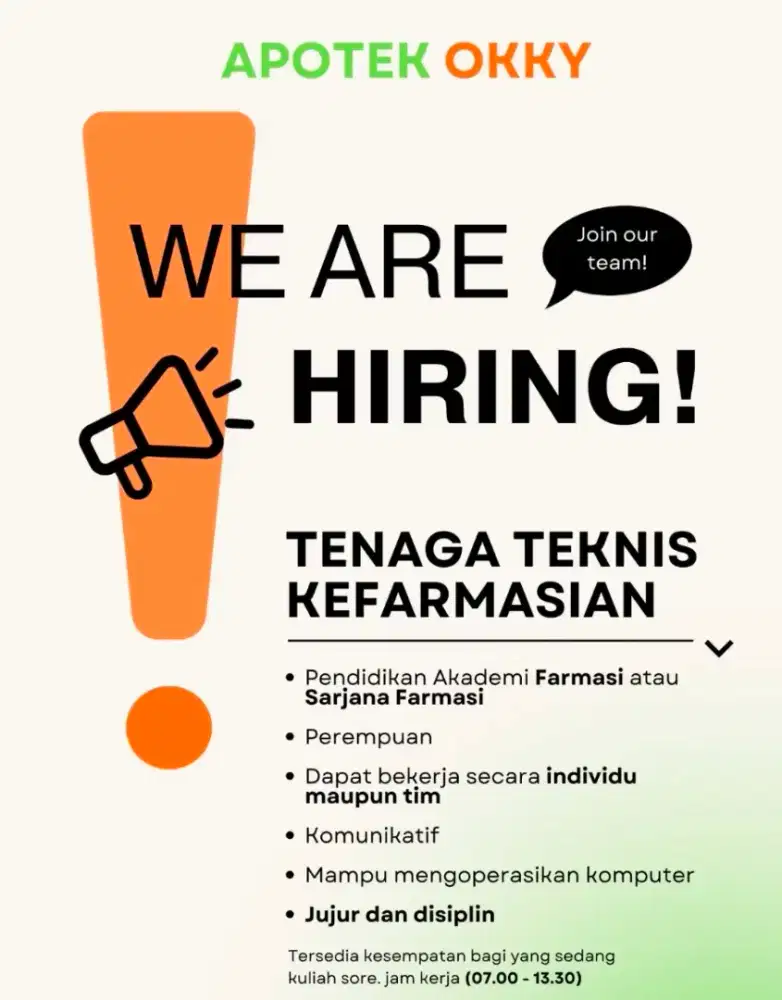 Lowongan tenaga teknis kefarmasian
