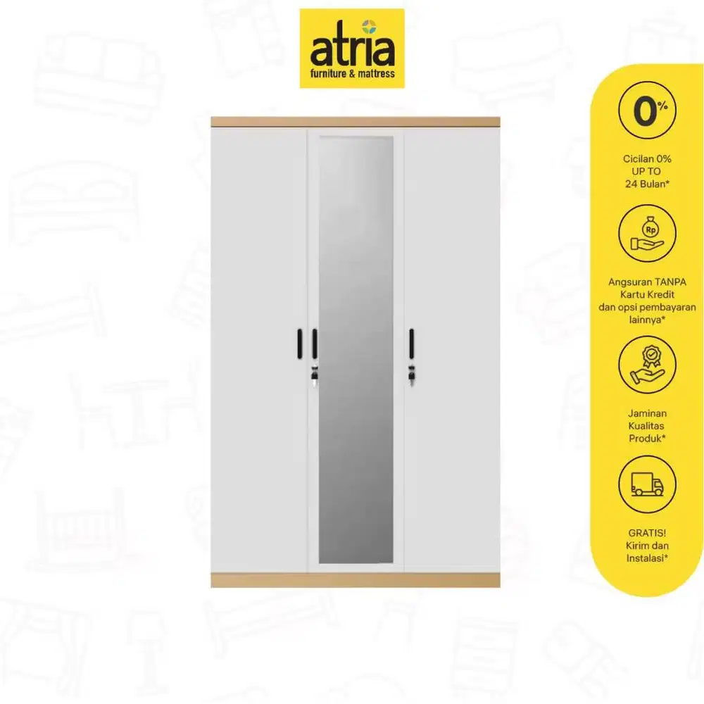 LEMARI BESI / HAZIQ 3DOOR