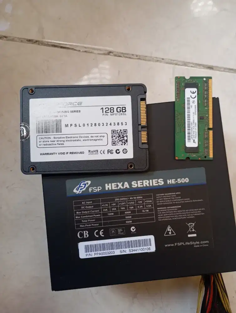Paket SSD + power suplay+Ram