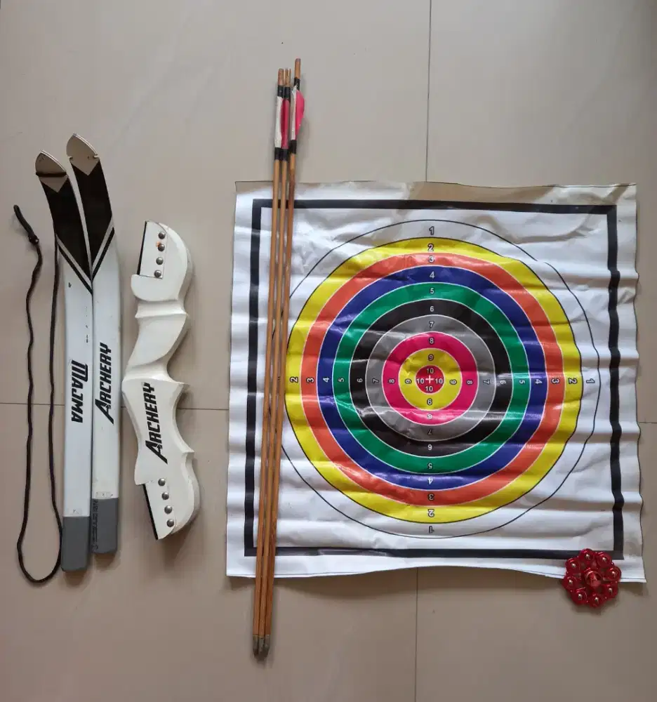 Busur Panah Recurve Archery Set Bekas Siap Pakai +3 Anak Panah+Target