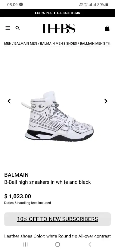 Sepatu balmain oeiginal B ball high