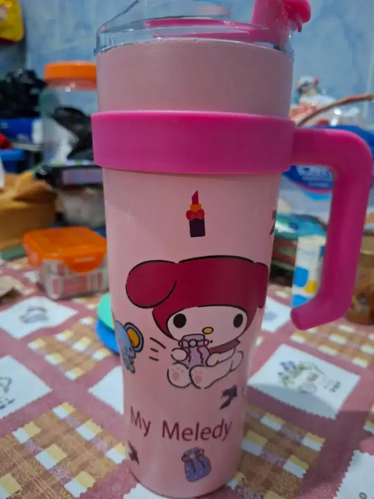 Tumbler gelas pink
