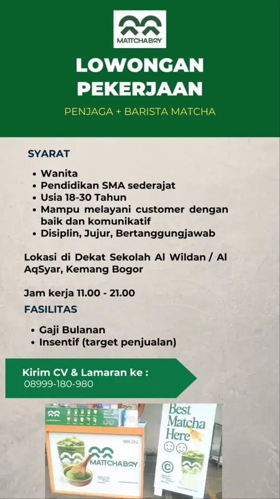 Loker Pramusaji Matcha