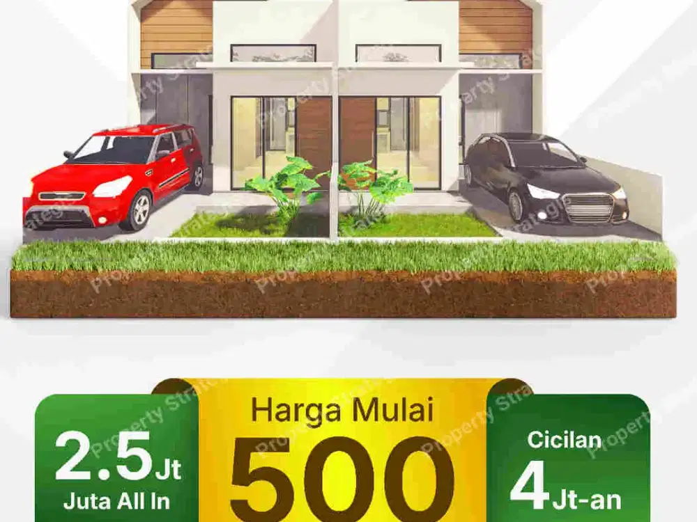 rumah townhouse islami 500 juta strategis 1 km stasiun KRL tol