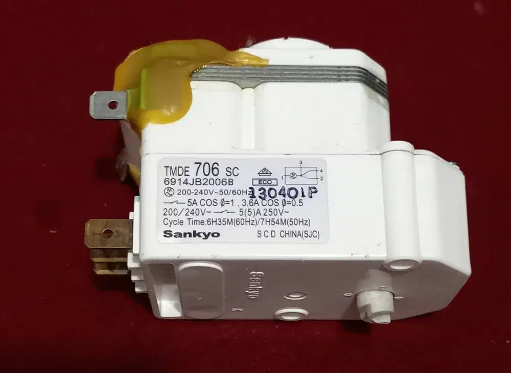 Timer Kulkas 2 Pintu/Defrost Timer TMDE706SC otomatis,murah,NET.