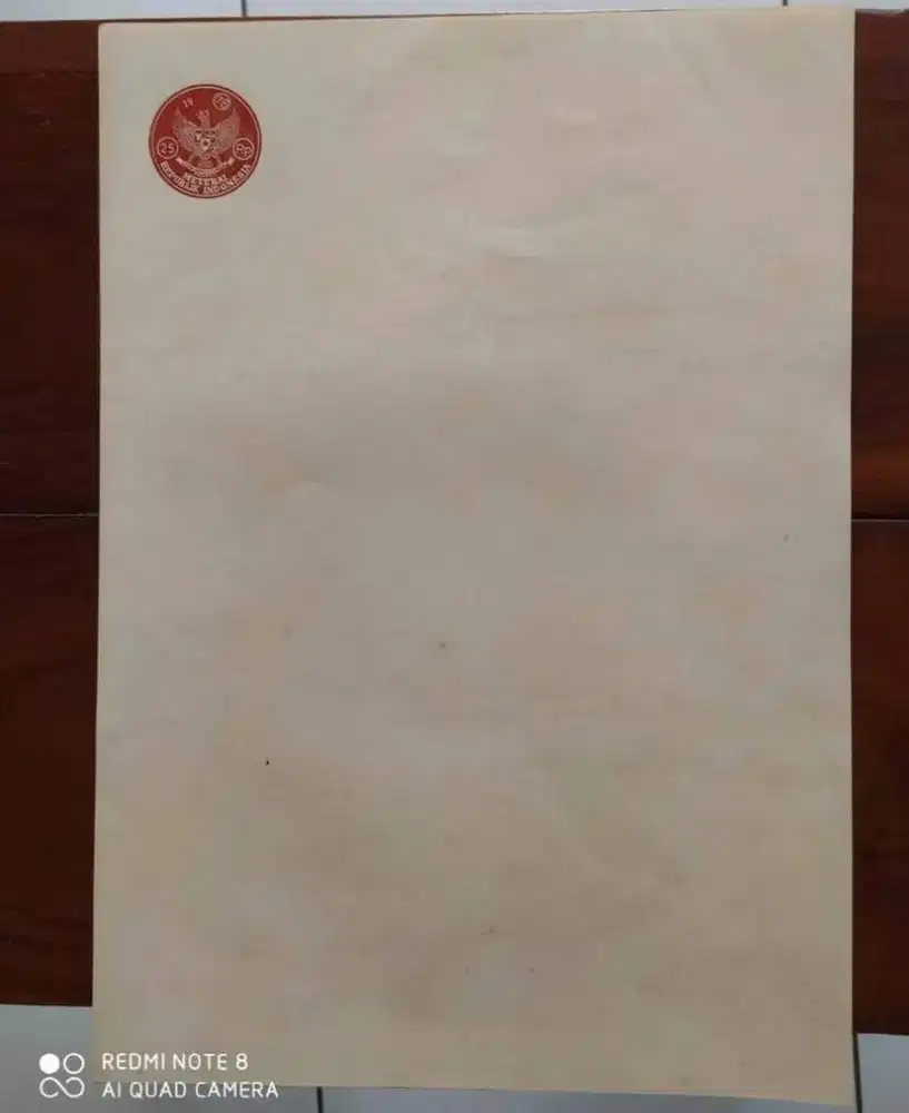 Dijual Kertas Segel Lama Tahun 76 Belum Pernah Terpakai Dijamin Asli