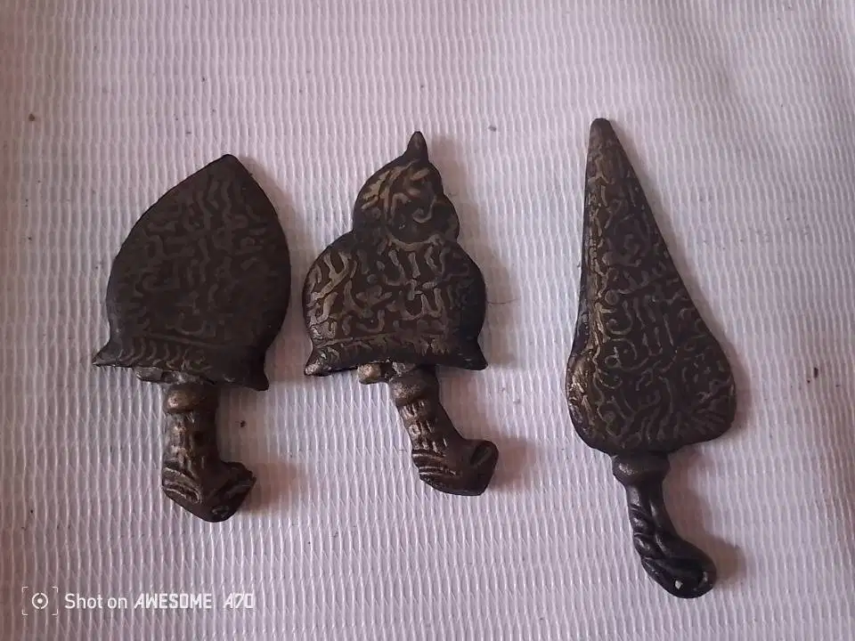 Keris Triple Soemar Mini Kuningan Antik
