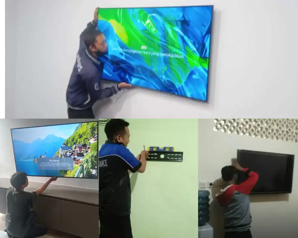 Braket plus pasang atau jasa pasang terima rapih breket bracket led tv