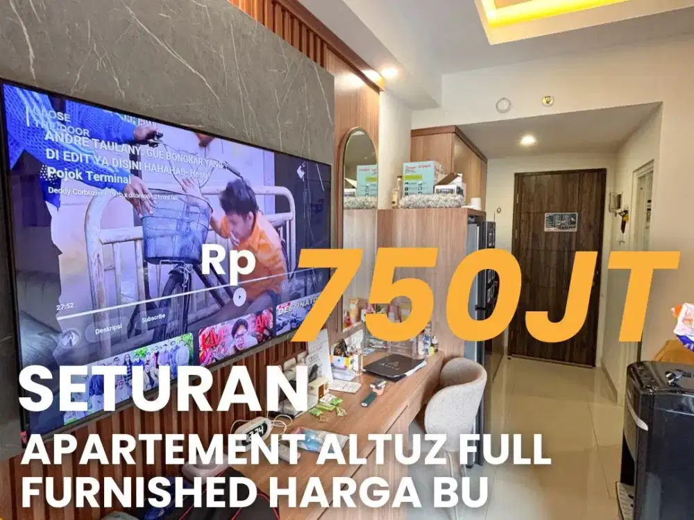 Jual Apartement Altuz Full Furnished Harga BU