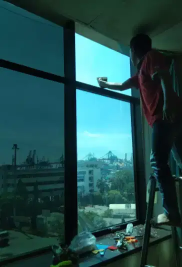 kaca film riben kacafilm one way kantor rumah oneway sticker sandblast