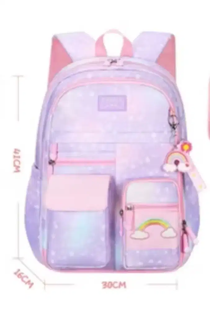 Tas sekolah anak model pelangi, waterproof Multifungsi