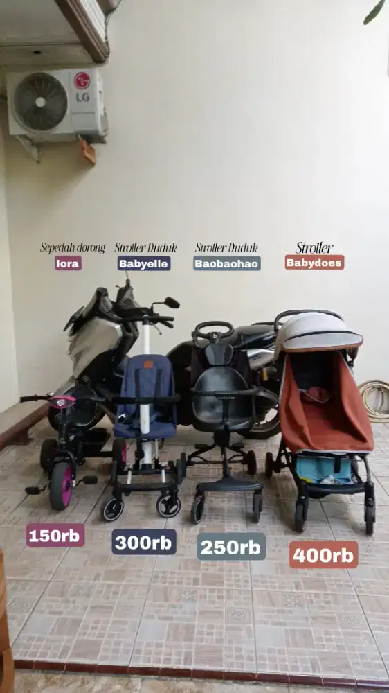 Stroller dan sepedah dorong
