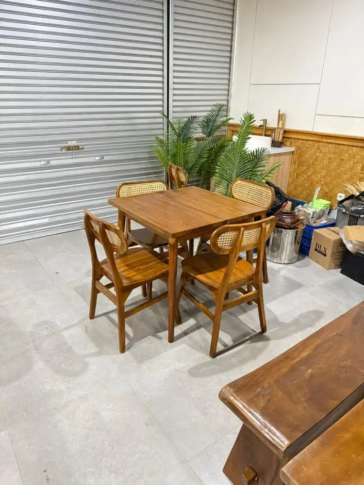 kursi makan jati 1 set