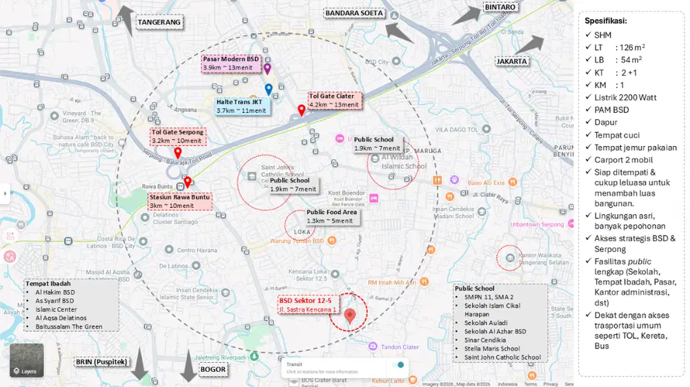 DIJUAL (NEGO) Rumah di BSD Kencana Loka Sektor 12-5