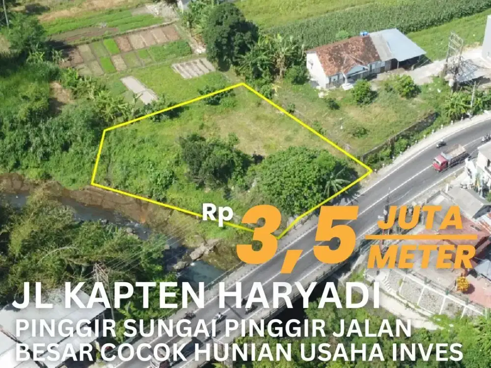 Jual Tanah Jalan Kapten Haryadi View Sungai Harga Bu