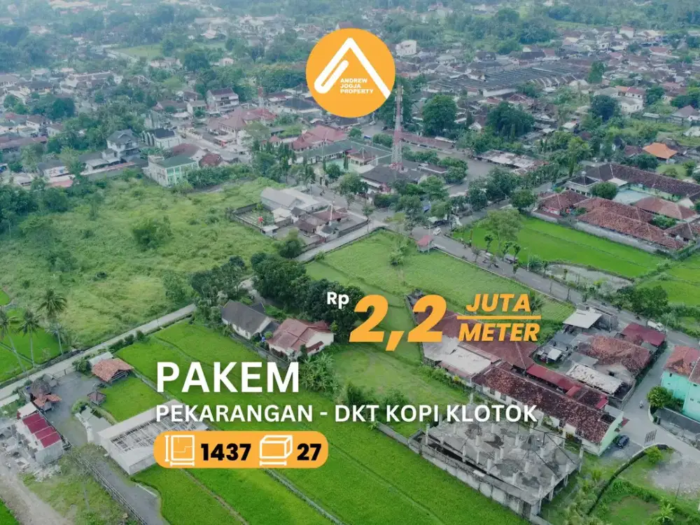 Jual Tanah Pekarangan Dekat Warung Kopi Klotok Pakem Akses Papasan