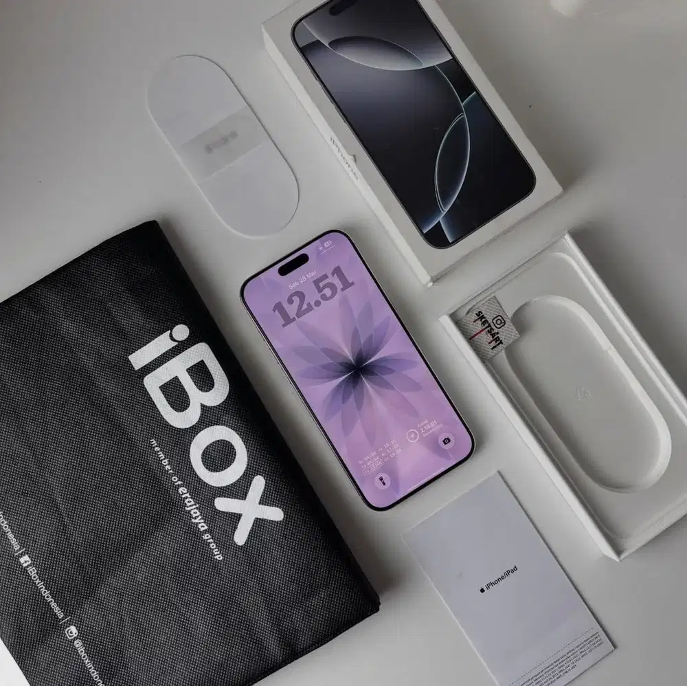 iPhone 16 Pro Max 256gb White Titanium iBox Garansi Resmi Agustus 2026
