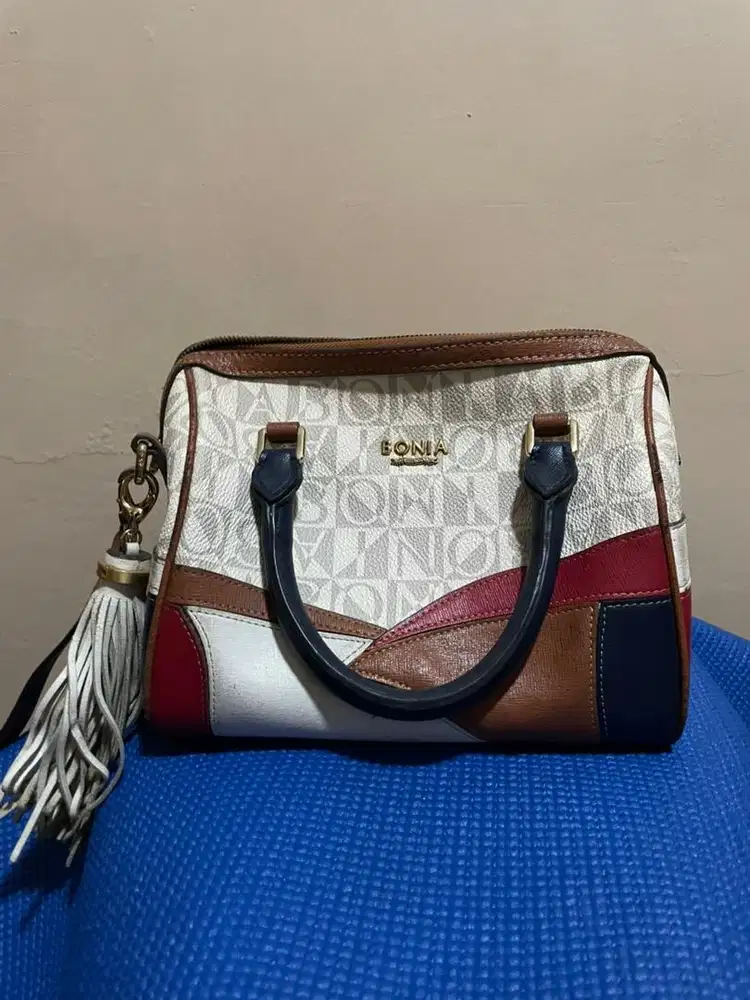 Jual Bonia Speedy Monogram White Authentic