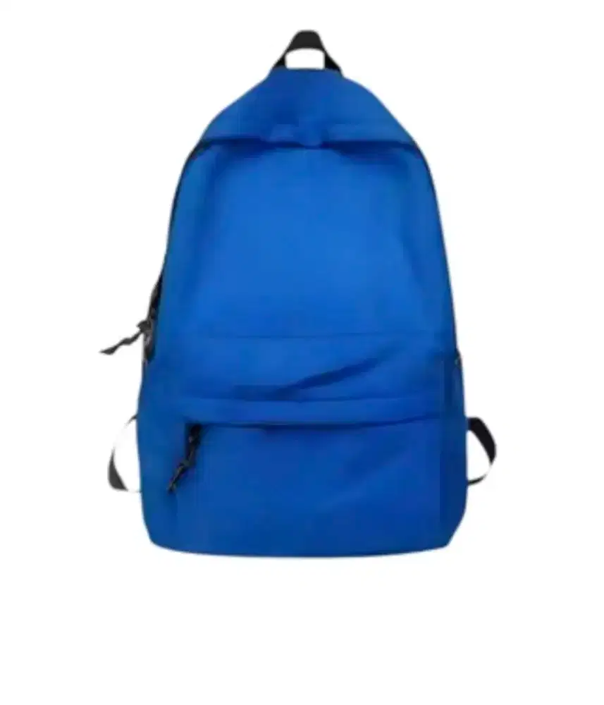 Tas Backpack Biru apolos Pria dan Wanita bahan kanvas tahan air