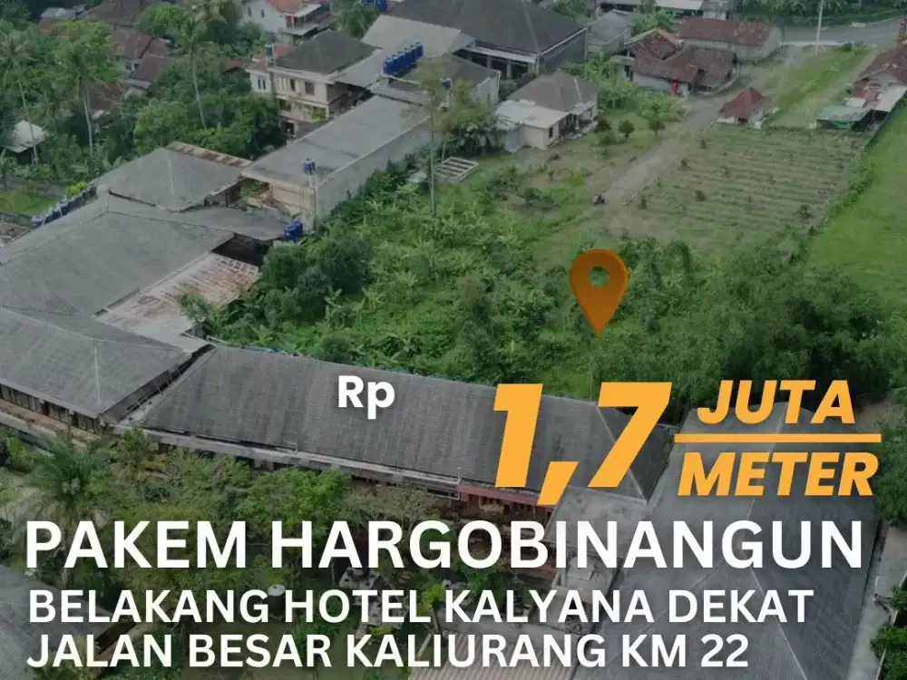 Jual Tanah Pakem Atas Samping Hotel Kalyana Dekat Jalan Besar Kaliurang Km 22