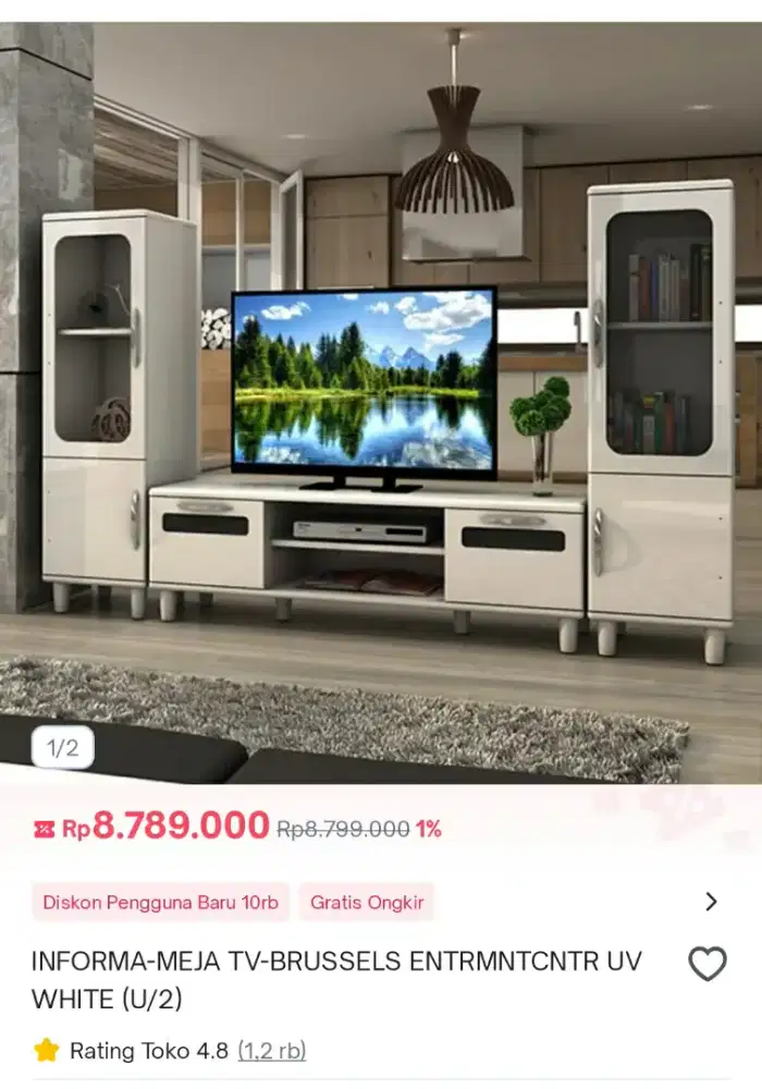 Jual Rak TV Set Lemari Kiri Kanan Informa Brussels