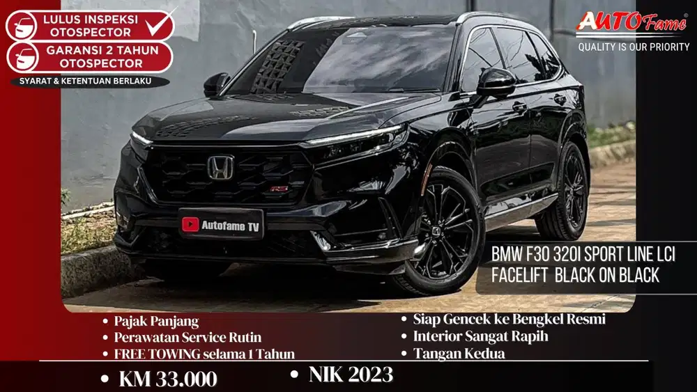 Honda All New CRV 2.0 RS eHEV Pemakaian 2024 Black On Black NIK 2023 A