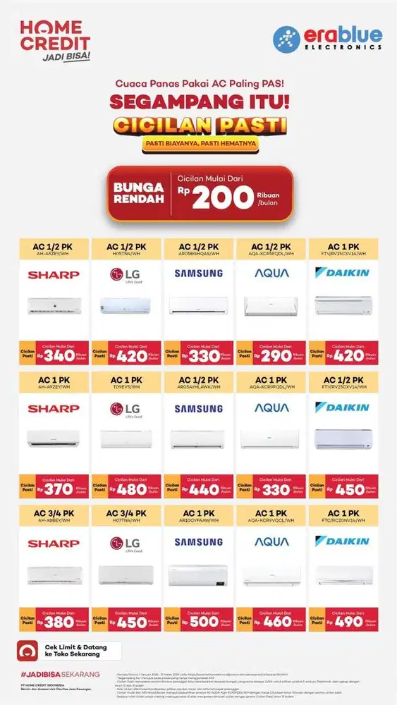 CICILAN AC HOMECREDIT