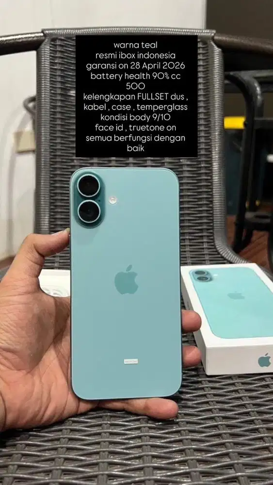 iPhone 16 Plus 128 Gb Teal Ex iBox on Garansi April