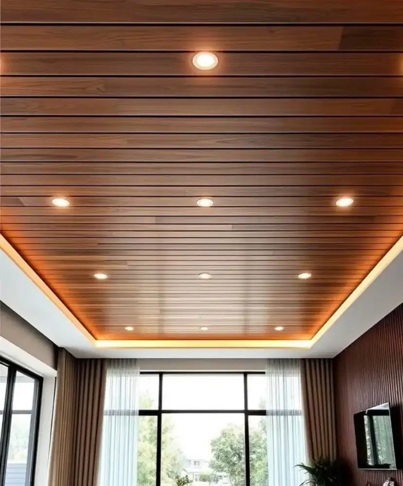 *PLAFON PVC TERPASANG RAPI,KUAT,KOKOH,CEPAT DAN BERGARANSI*