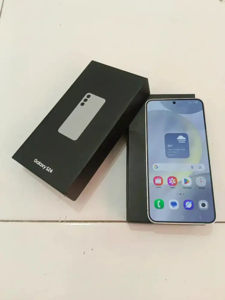 Samsung s24 5G 8/256 ex resmi grey like new fullset ori