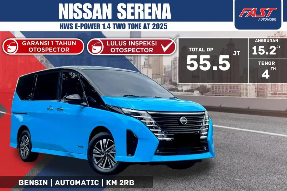NISSAN NEW SERENA HWS E-POWER 2025 1.4 TWO TONE AT LOW KM.2RB LIKE NEW