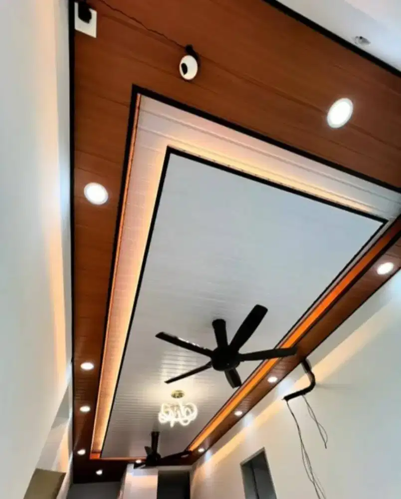 Plafon pvc terpasang bahan + tukang pemasangan bergaransi