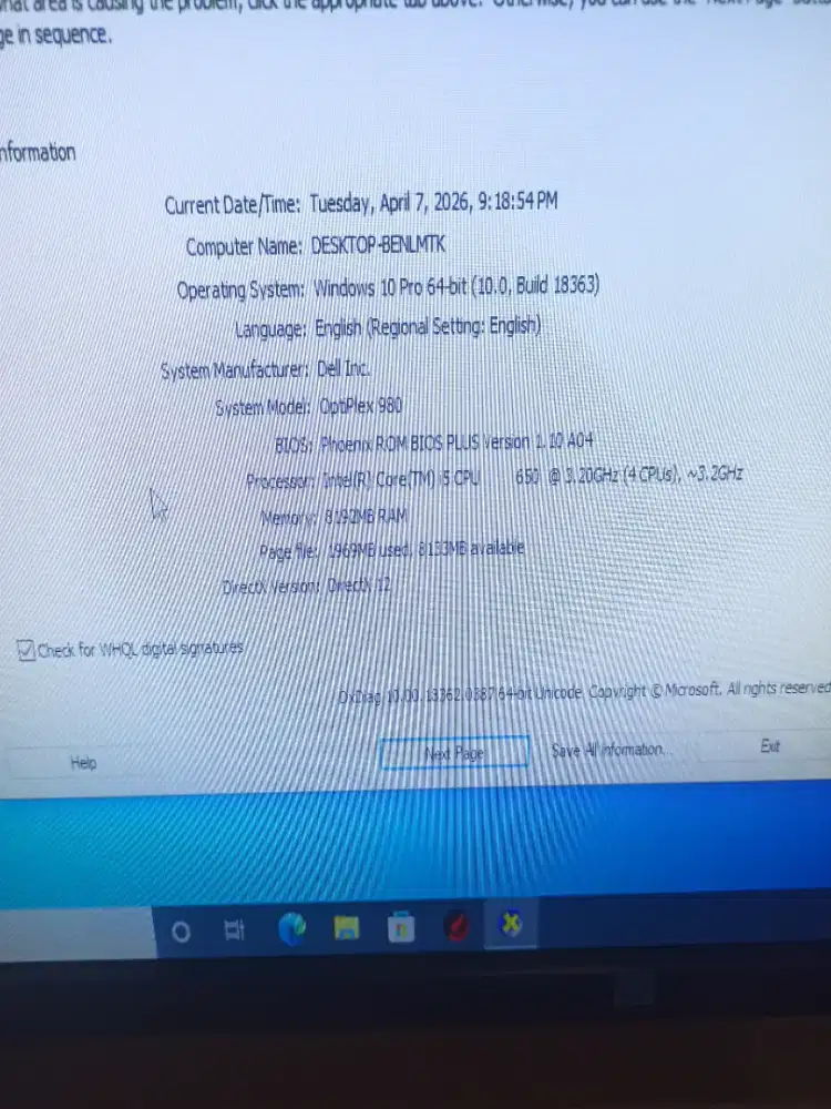 Jual Komputer dell 980