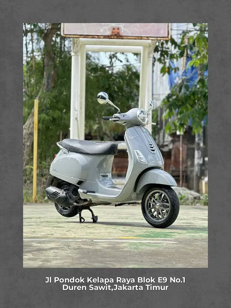 PIAGGIO VESPA LX 125 IGET LED FACELIFT TH 2024 WARNA GREY MATERIA PERF