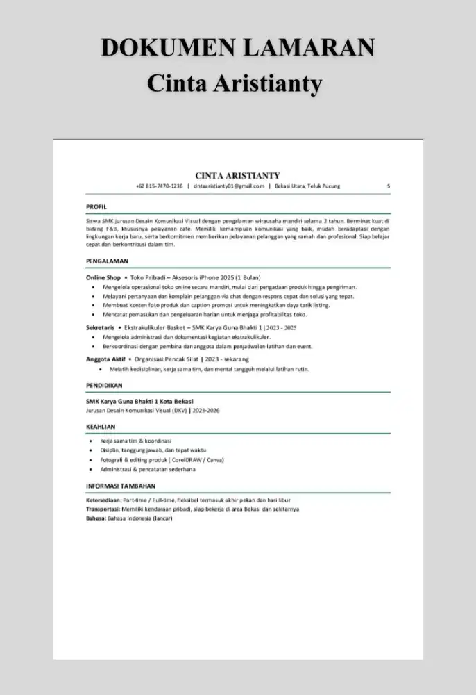 MENCARI LOWONGAN KERJA BIDANG F&B