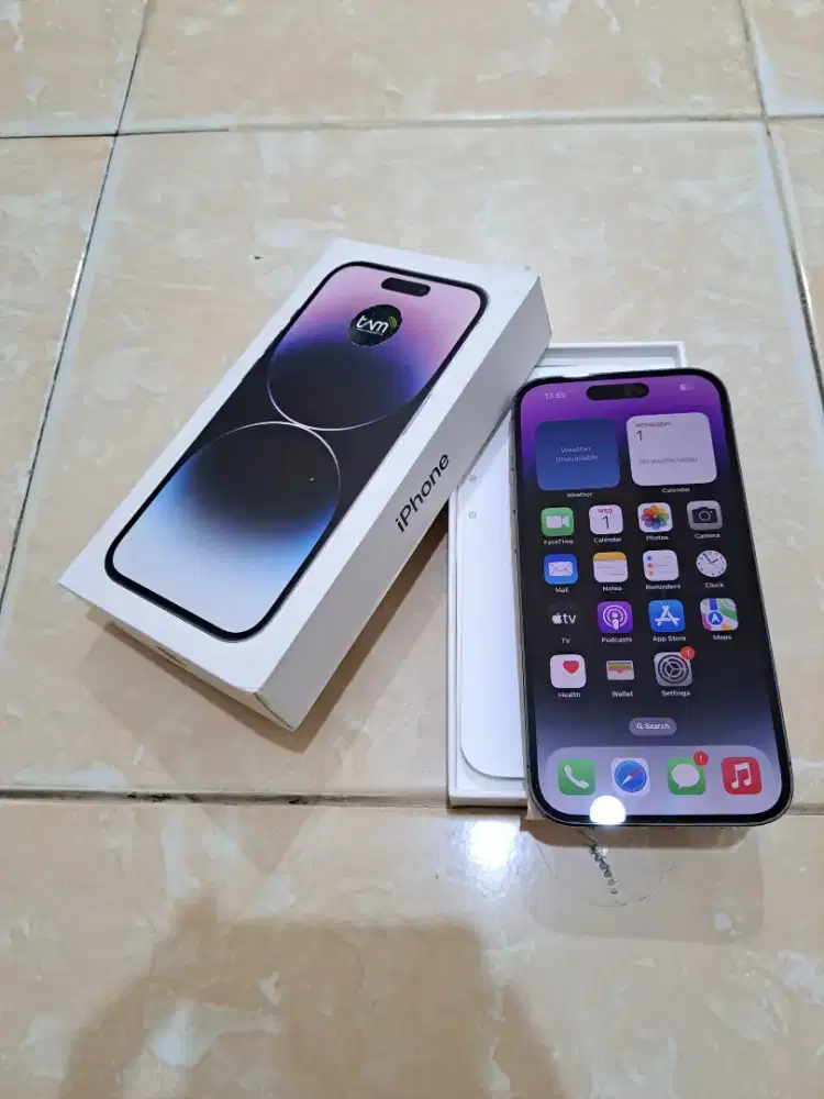 Iphone 14 pro 128 ex IBOX bh 87 purple mulus fullset ori