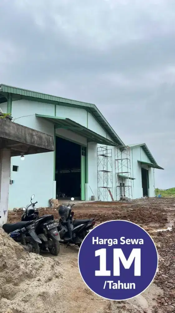 Di Sewakan Gudang di kawasan Zona industri Mekar jaya