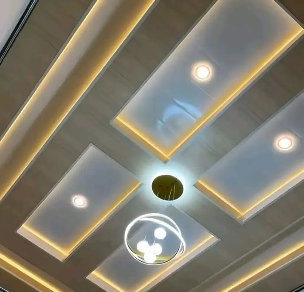 Plafon pvc terpasang bahan + tukang