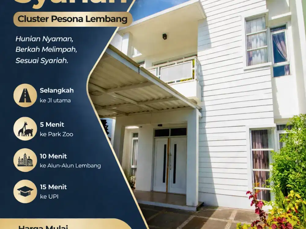 Hunian Syariah Lembang 900 Jt-an | Selangkah ke Jalan Utama + Custom Desain