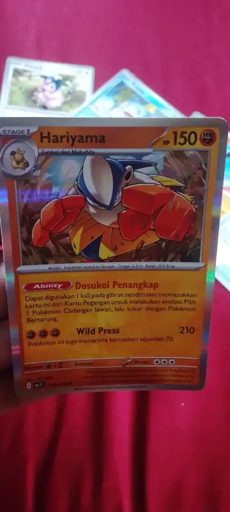 Kartu pokemon TGC Evolusi mega HARIYAMA ORIGINAL
