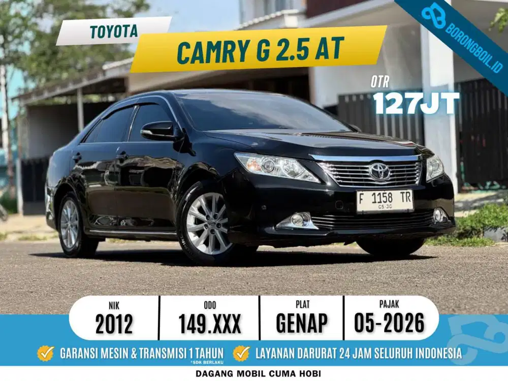 Toyota Camry G AT 2.5 2012 / 2013 Hitam altis accord