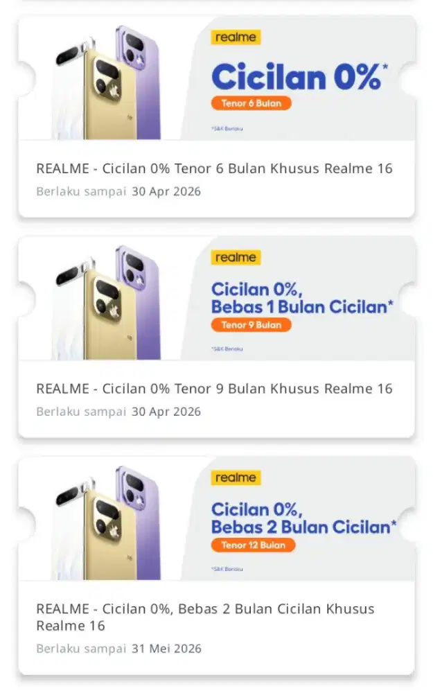 realme 16, 16 Pro, 16 Pro+ || Cicilan 0% Bebas 2 Bulan