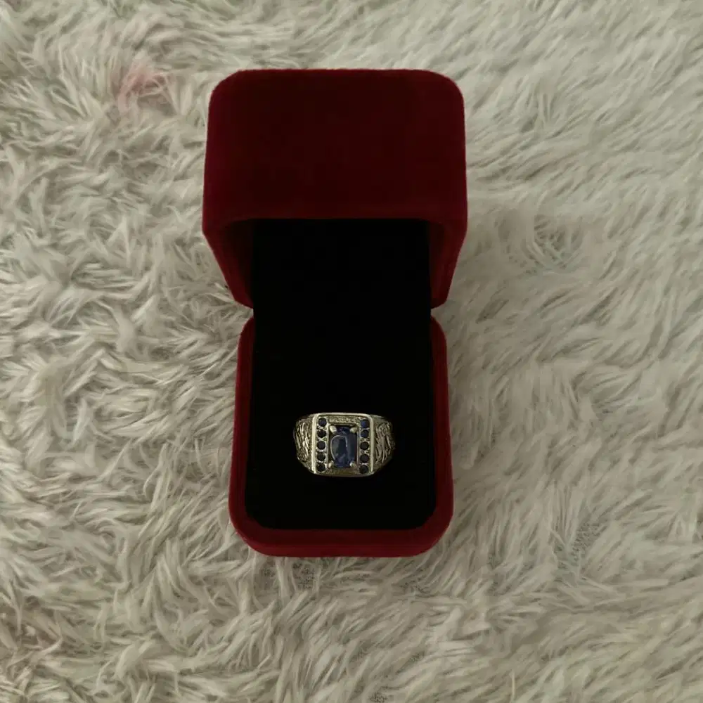 Natural Blue Sapphire (Corundum) Dragon 99 Real Silver