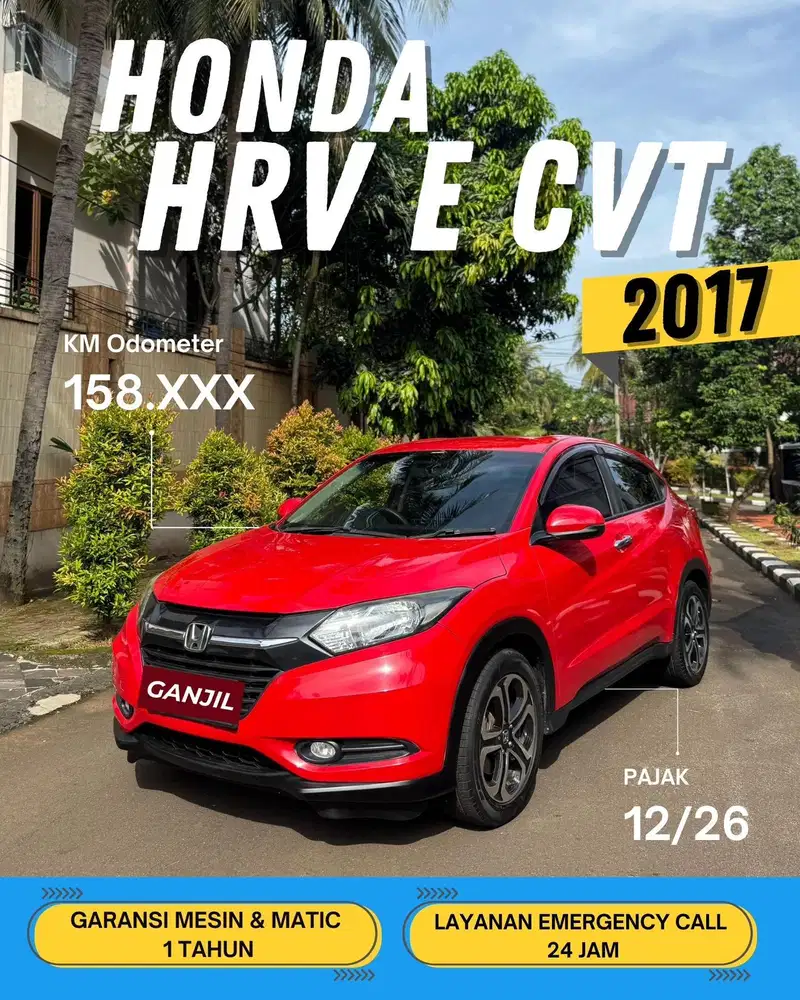 HONDA HRV E 2017 CVT MATIC GENAP