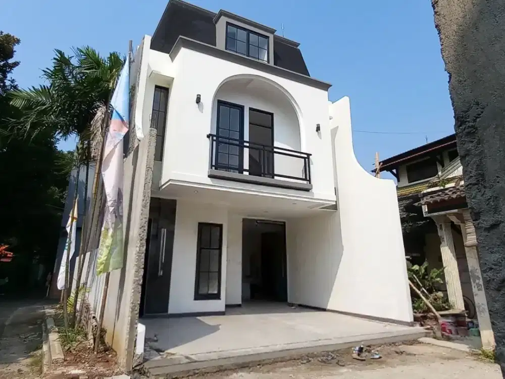Rumah Pondok Petir 2 Lt+Rooftop Mewah Dekat Pintu Tol Strategis