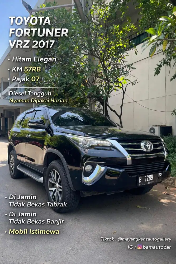 Toyota Fortuner VRZ 2017 km 57rb asli